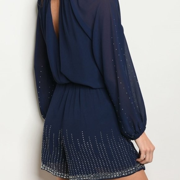Rhinestone Romper - Picture 1 of 6